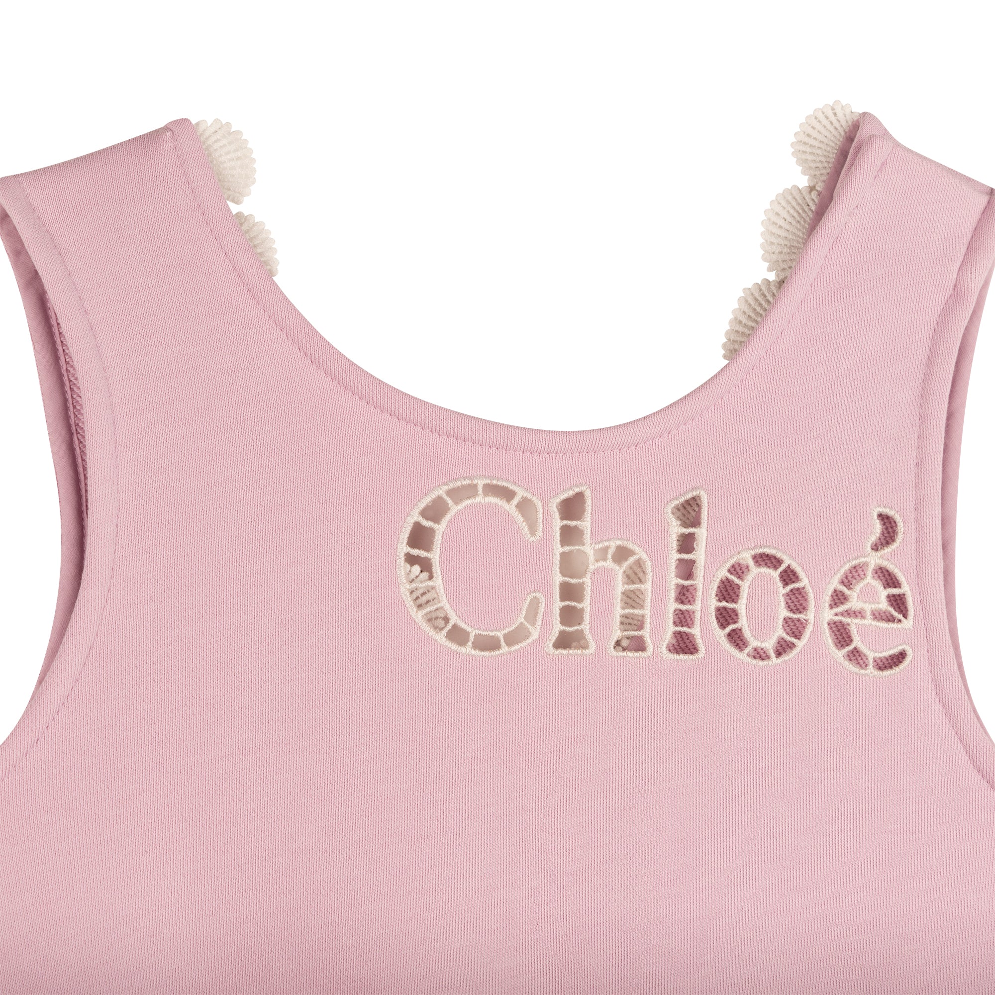 Girls Pink Cotton Jumpsuit