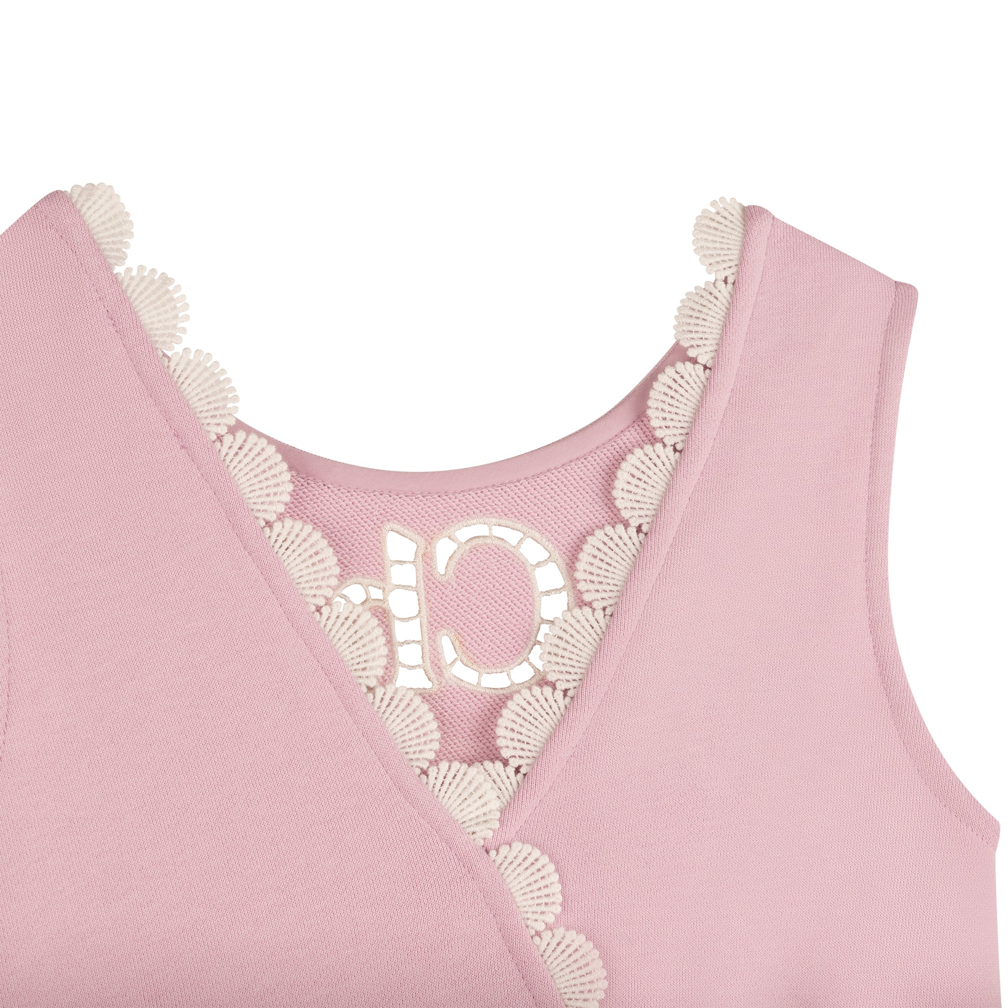 Girls Pink Cotton Jumpsuit