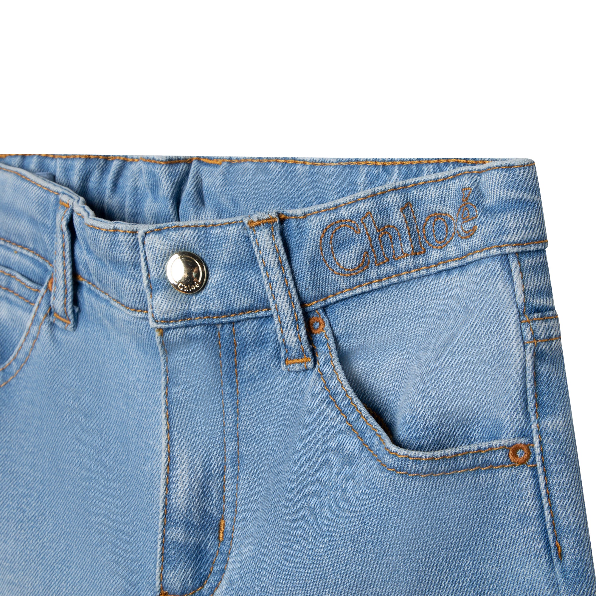 Girls Blue Denim Trousers