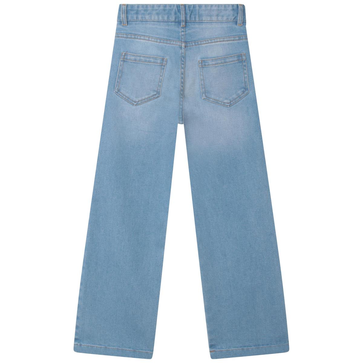 Girls Denim Blue Trousers