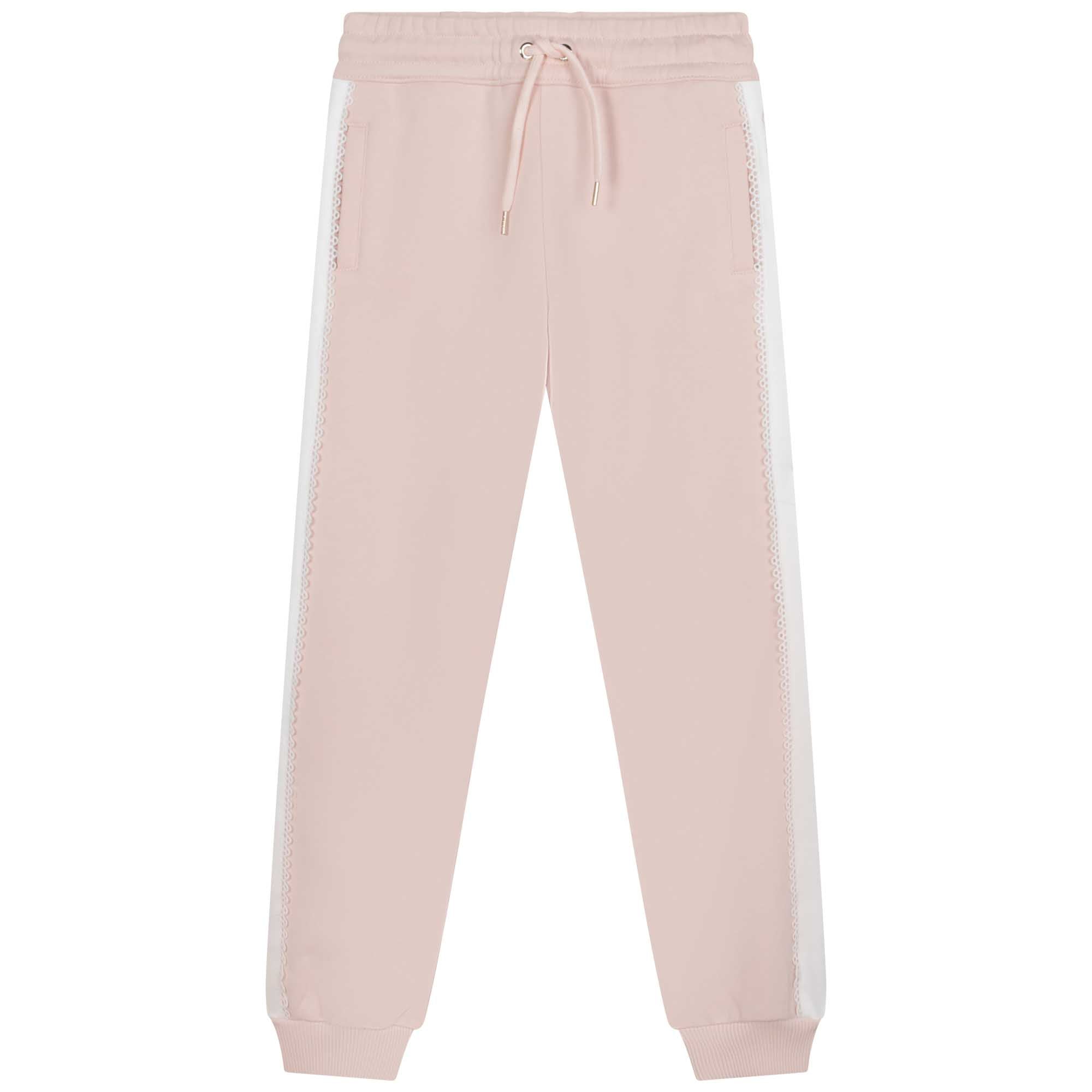 Girls Pink Cotton Trousers