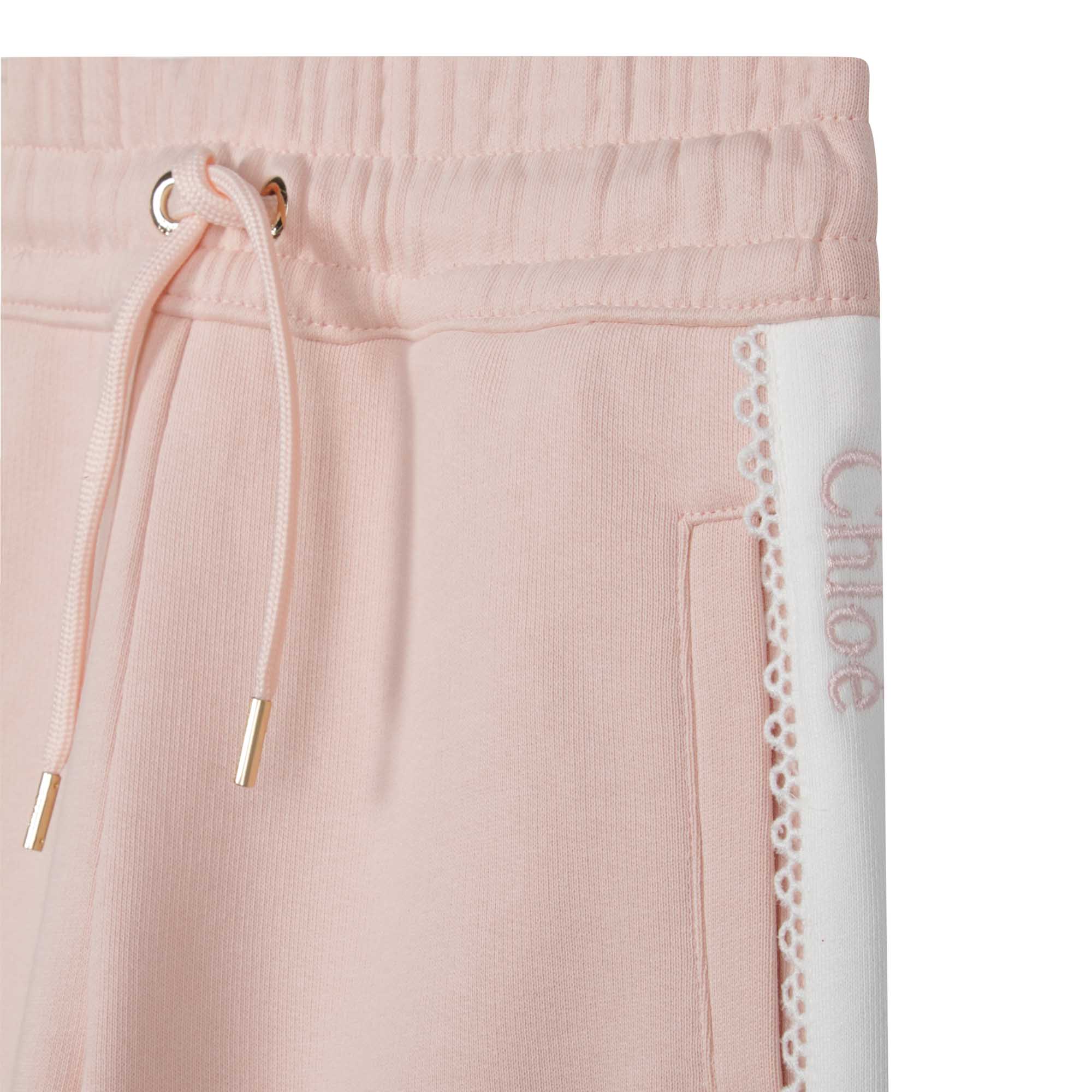 Girls Pink Cotton Trousers