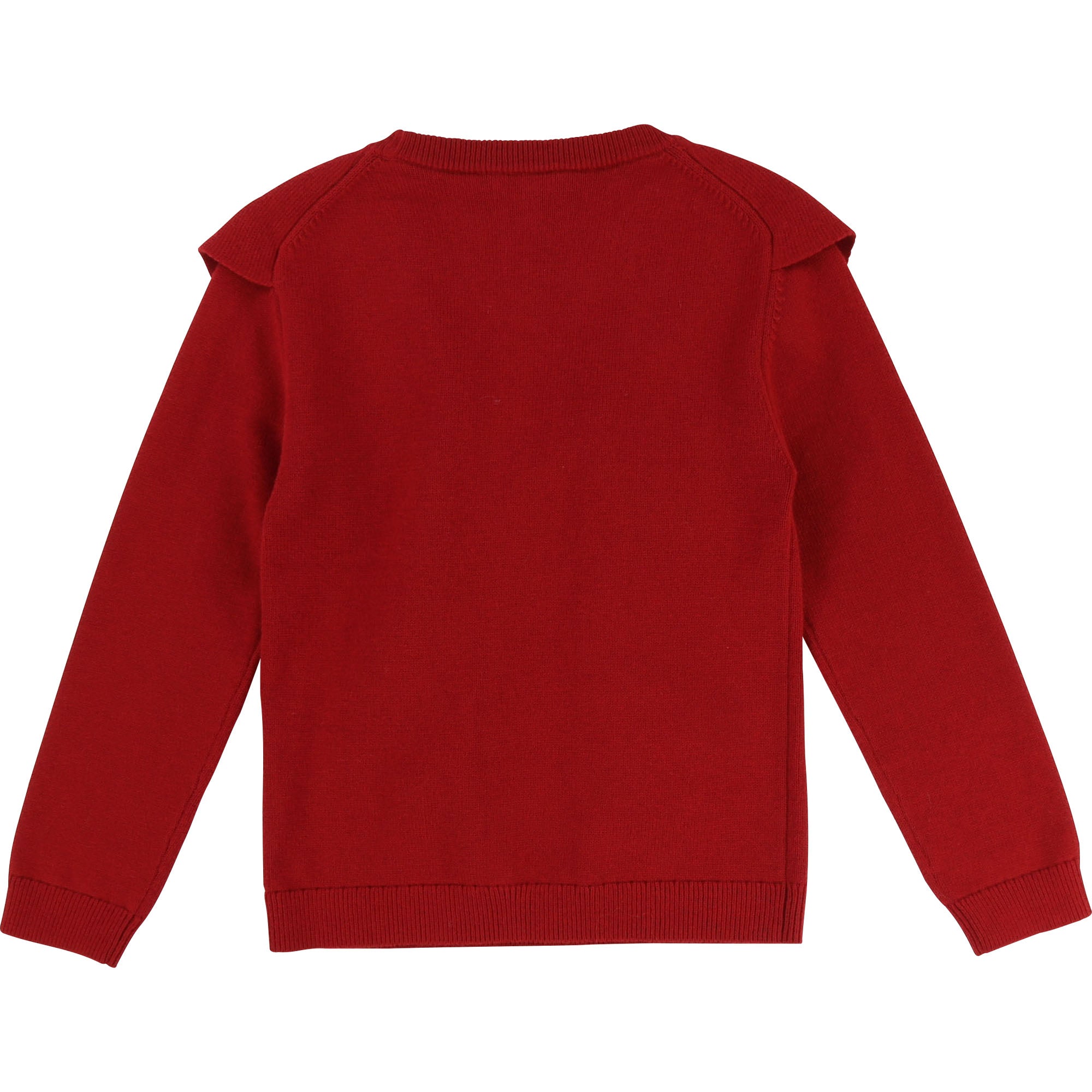 Girls Red Cotton Sweater