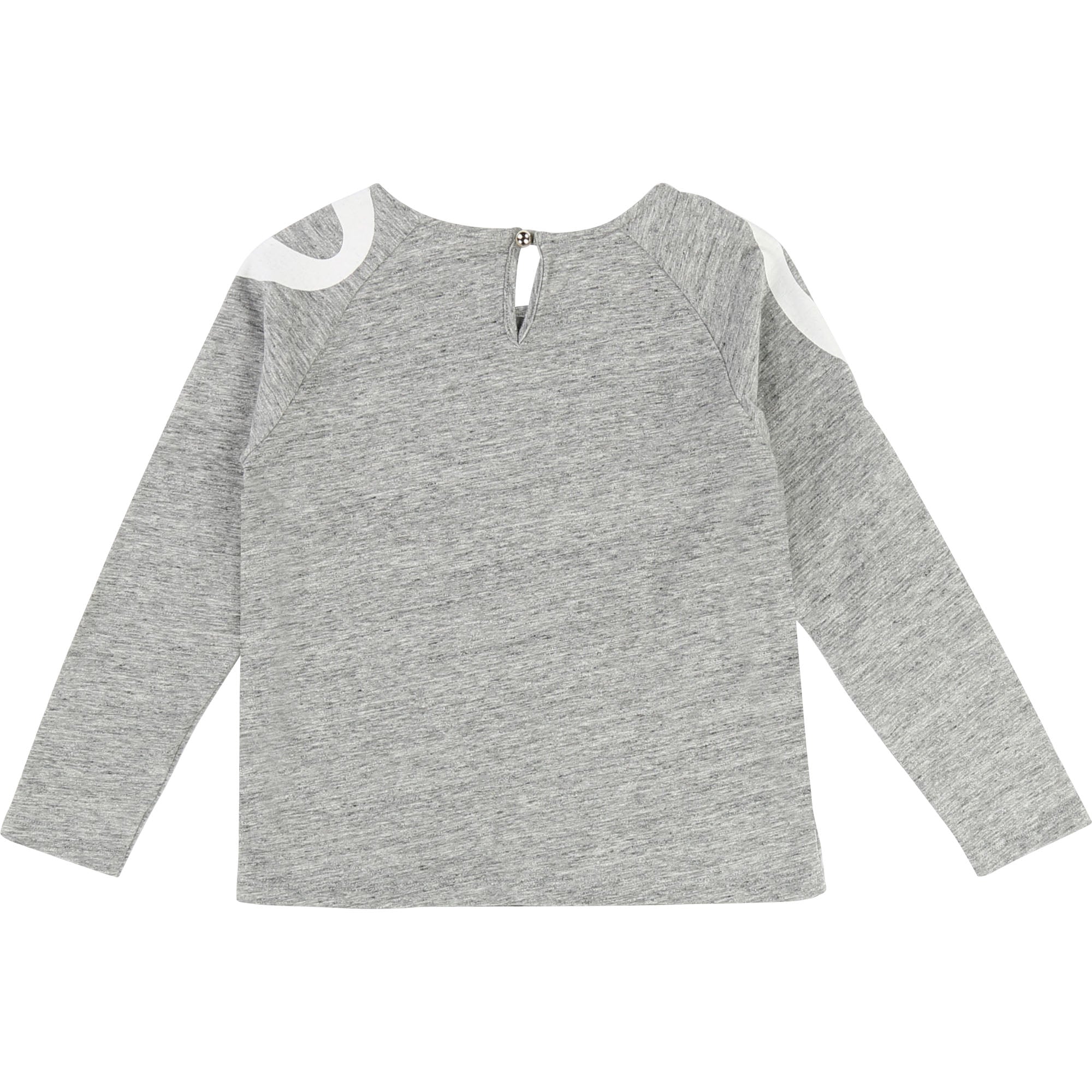 Girls Grey Chine Cotton T-shirt