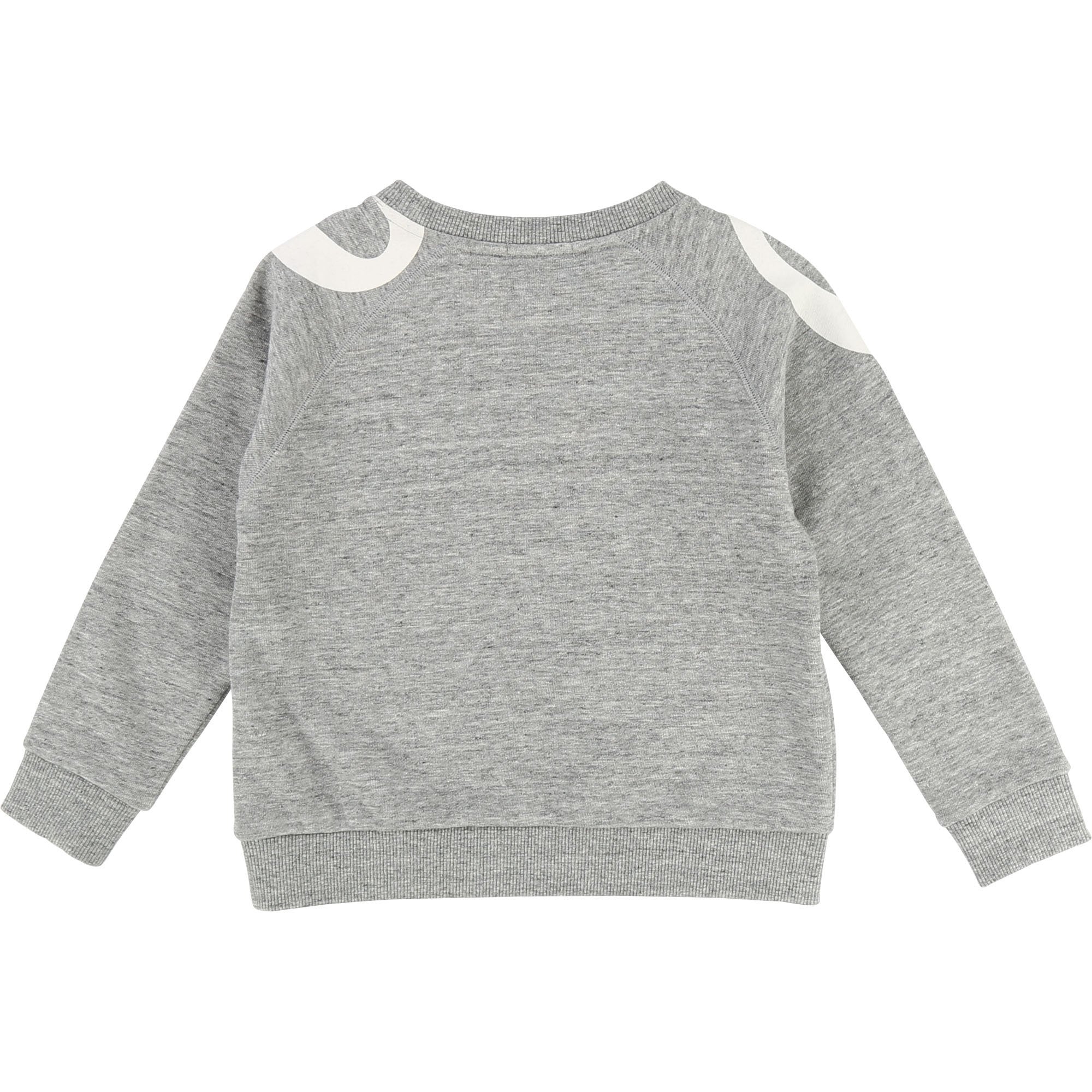 Girls Grey Chine Cotton Sweatshirt