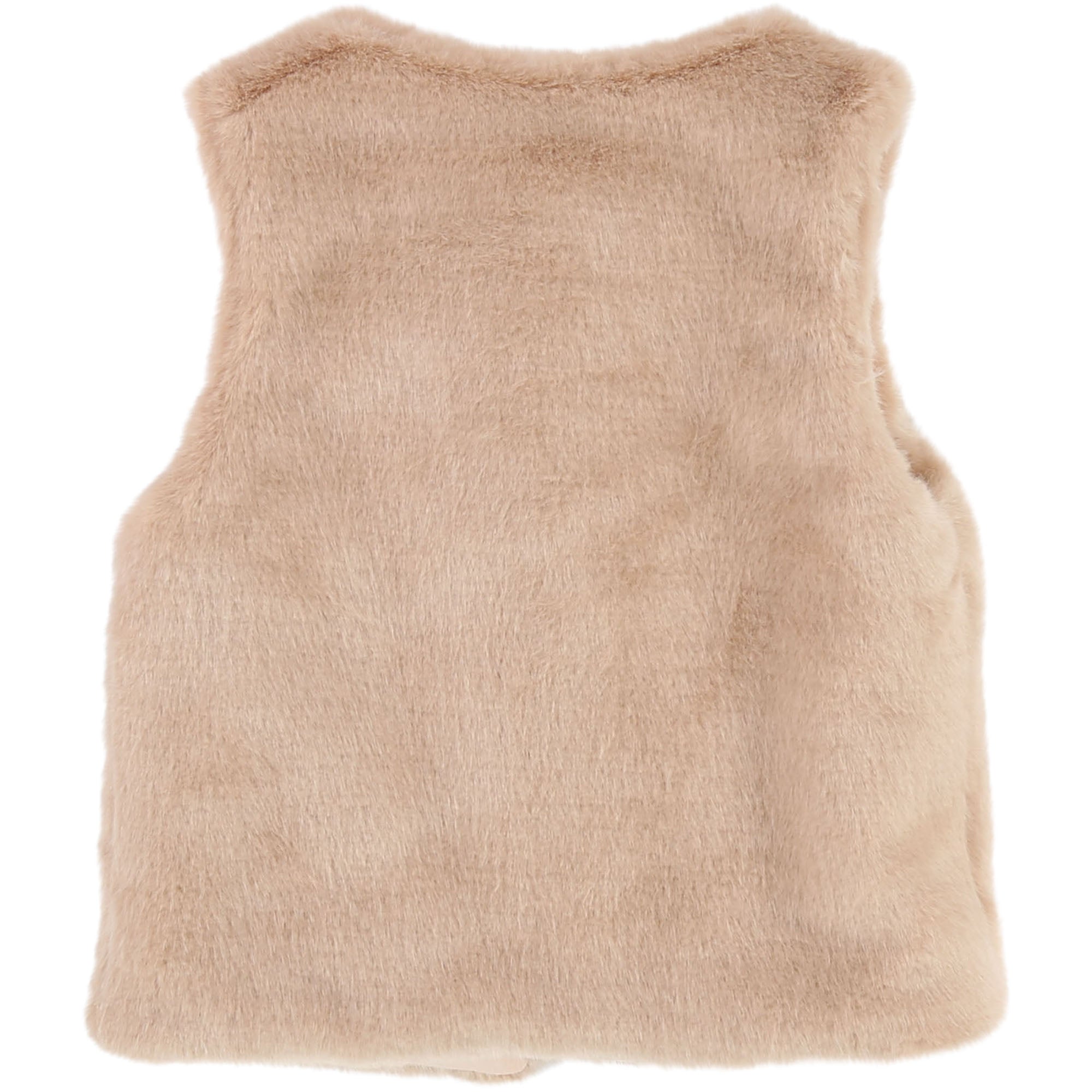Girls Beige Fur Gilet