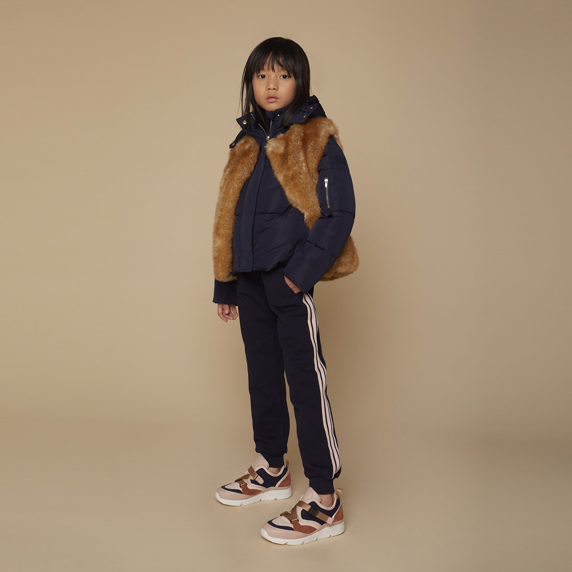 Girls Navy Sweatpants