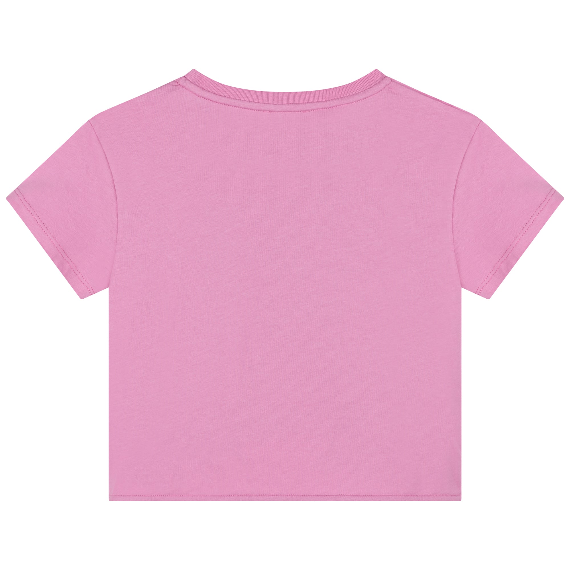 Girls Pink Logo Cotton T-Shirt