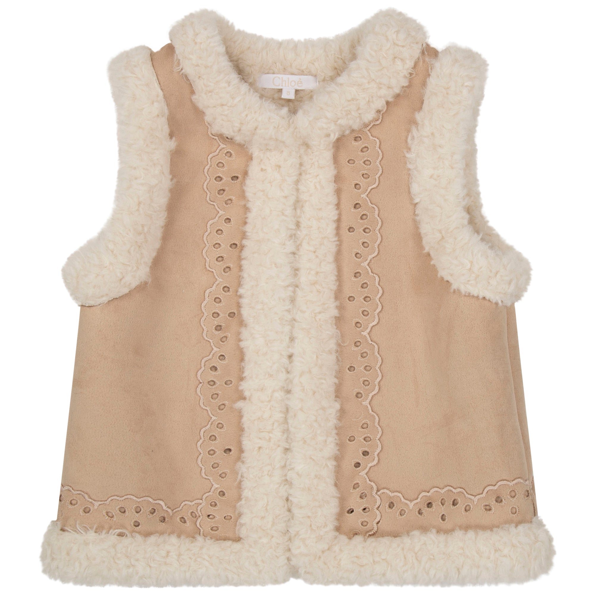 Girls Beige Gilet