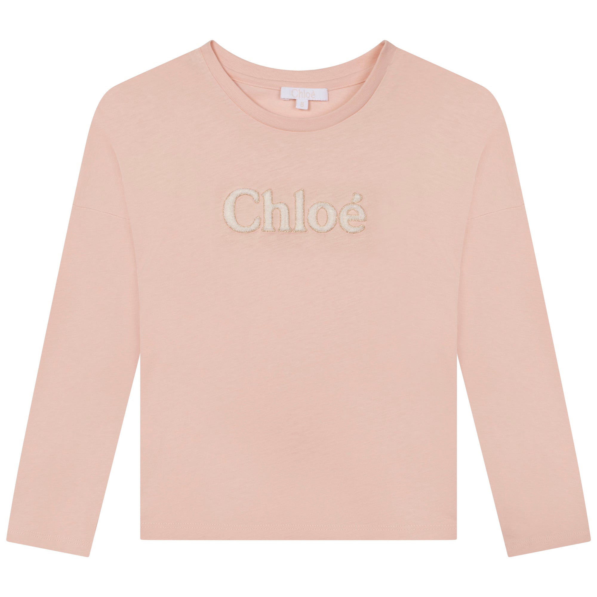 Girls Pink Logo Cotton T-Shirt