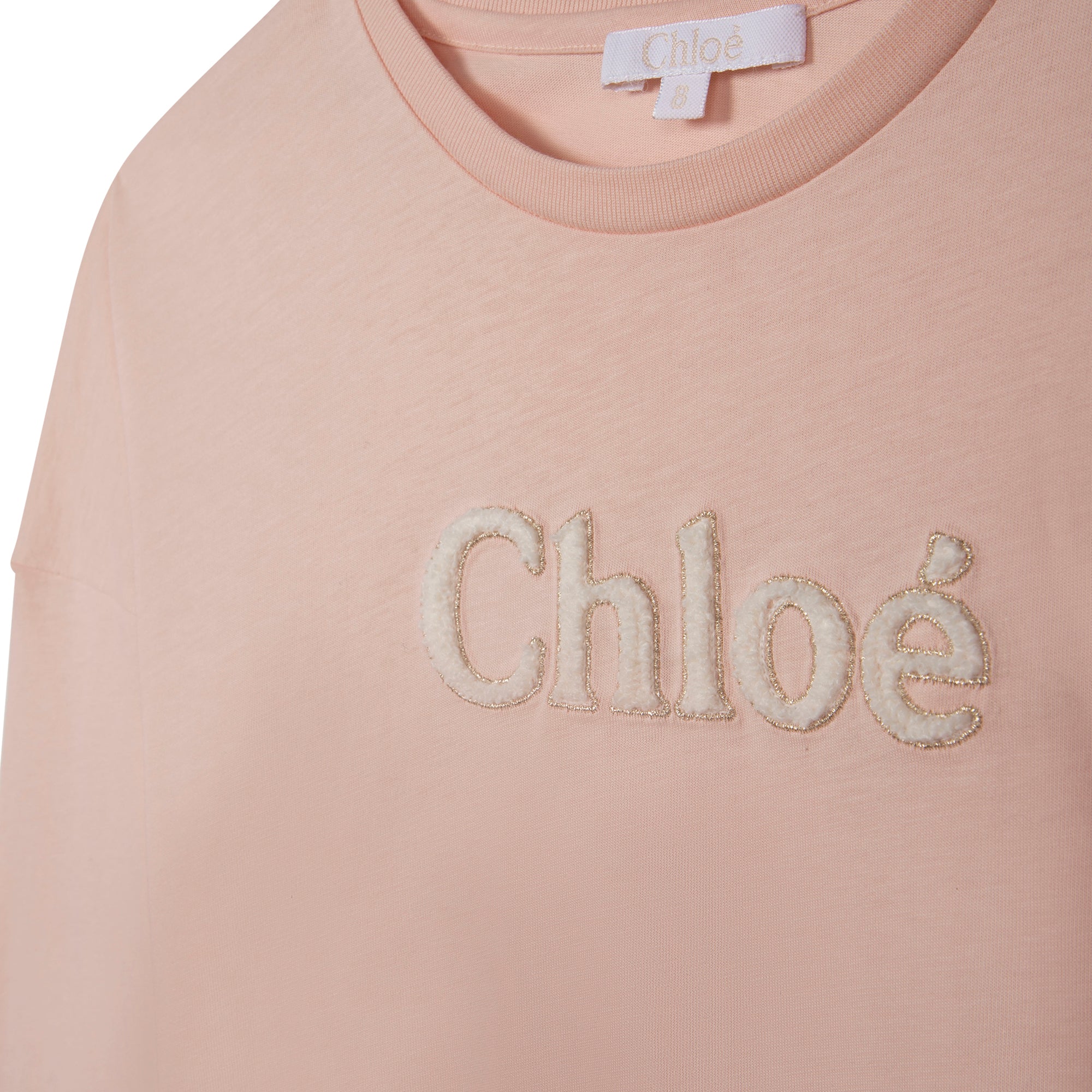 Girls Pink Logo Cotton T-Shirt