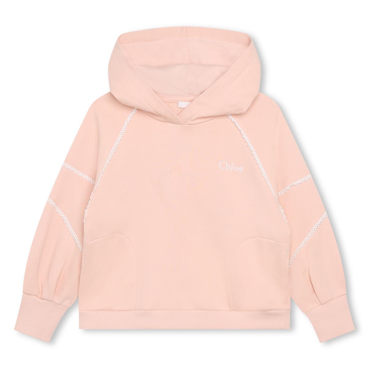 Girls Pink Hooded Sweatshirt