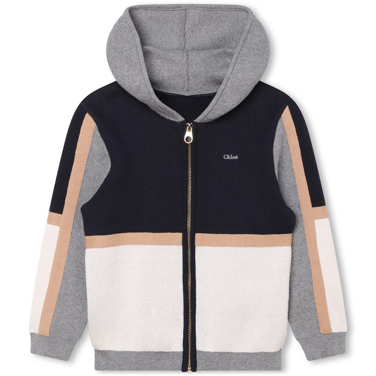 Girls Blue Zip-Up Top