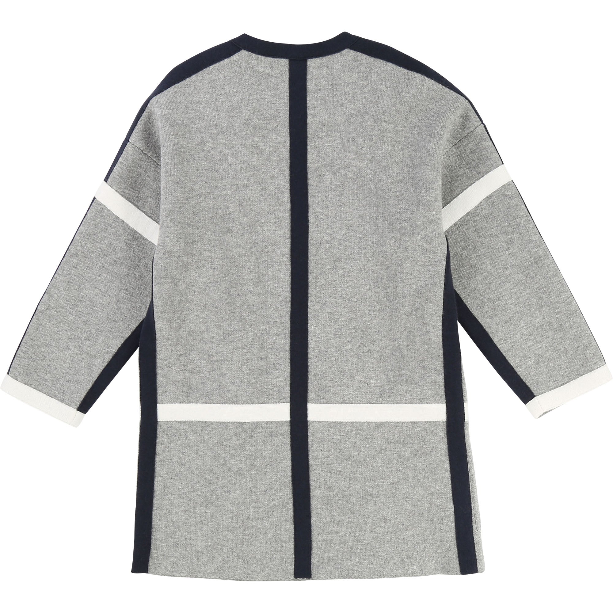 Girls Grey Chine Cotton Coat