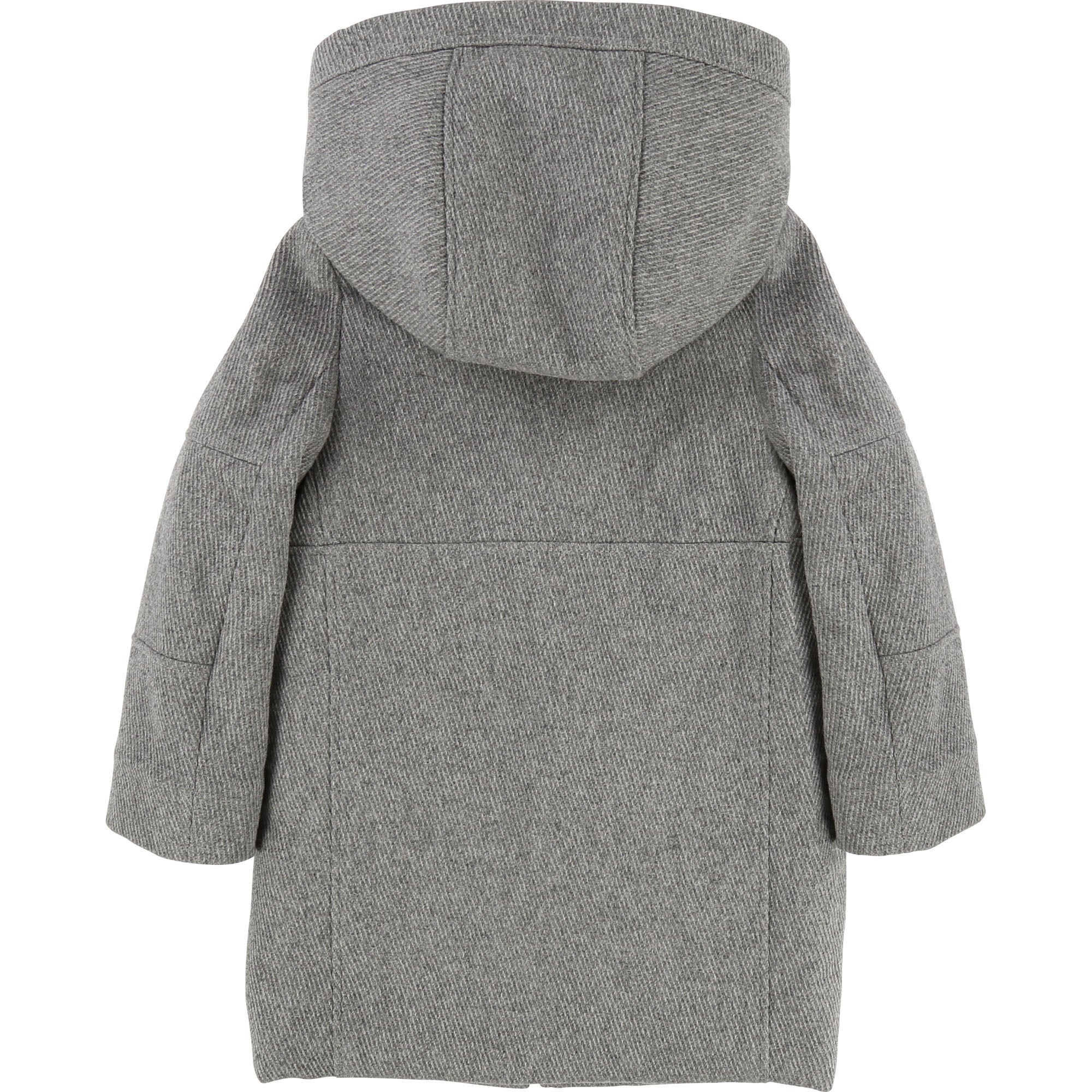 Girls Grey Chine Laine Coat