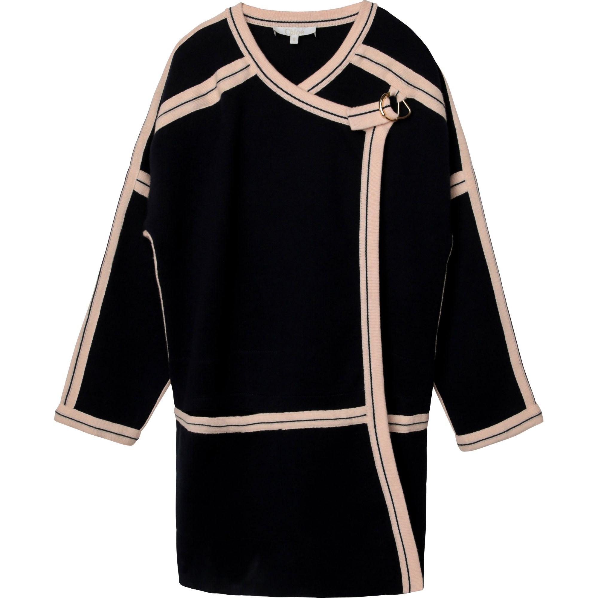 Girls Navy Knit Coat