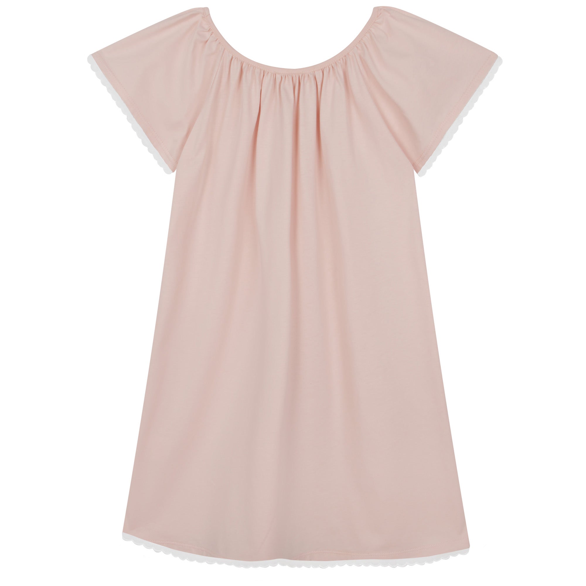 Girls Pink Cotton Nightwear Dress