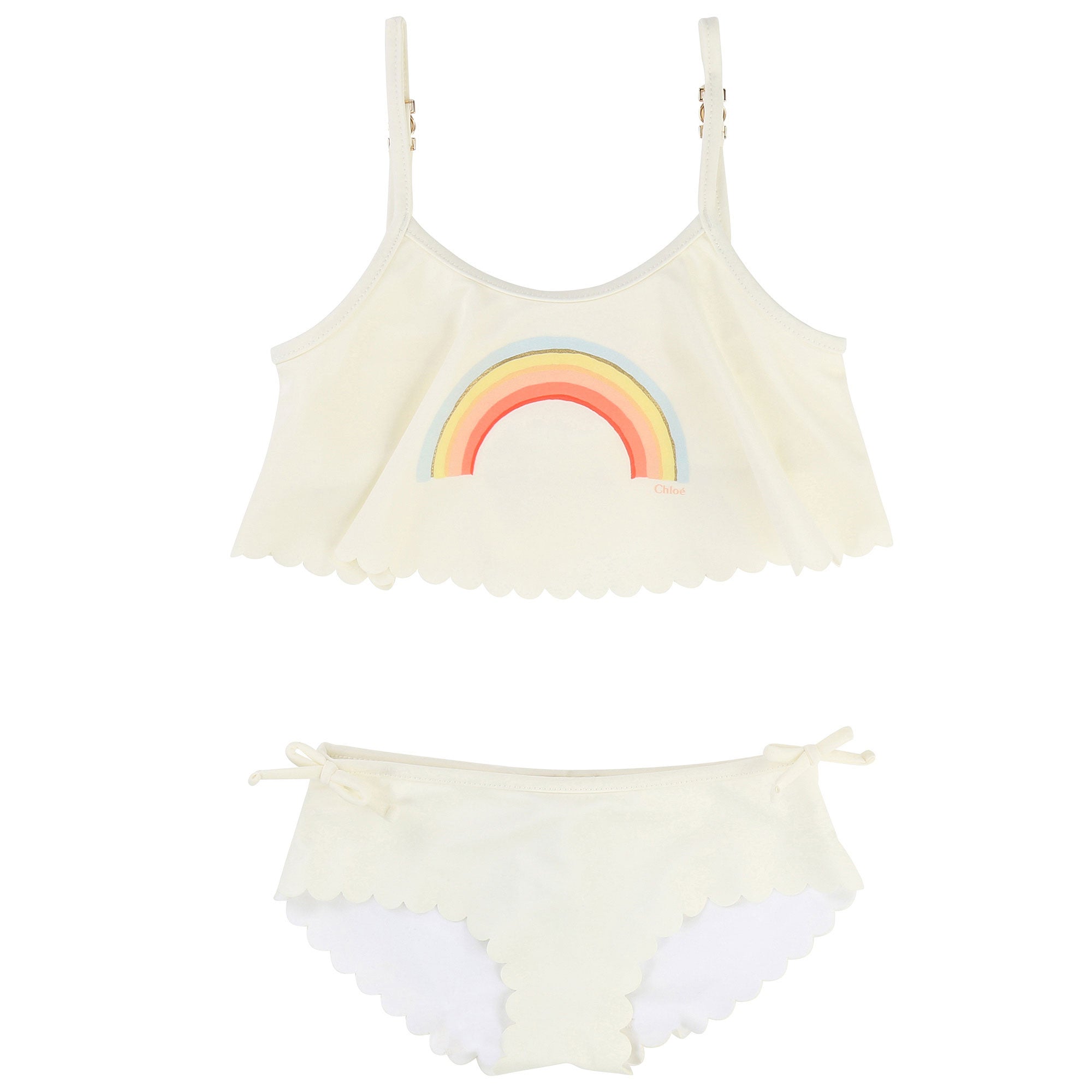 Girls Ivory Rainbow Bikini - CÉMAROSE | Children's Fashion Store