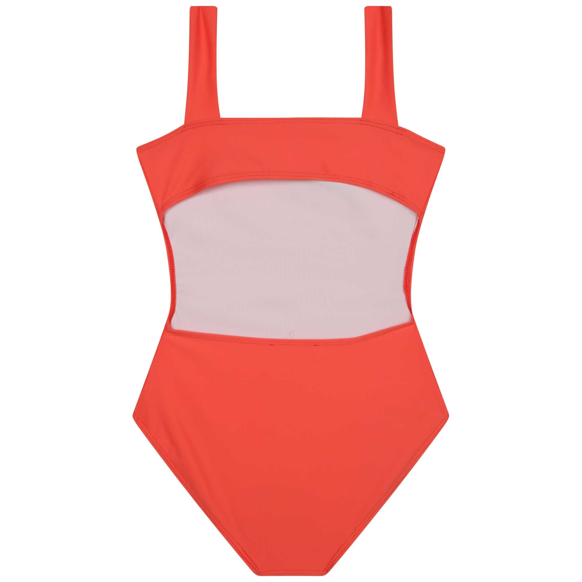 Girls Pink Logo Swimsuit