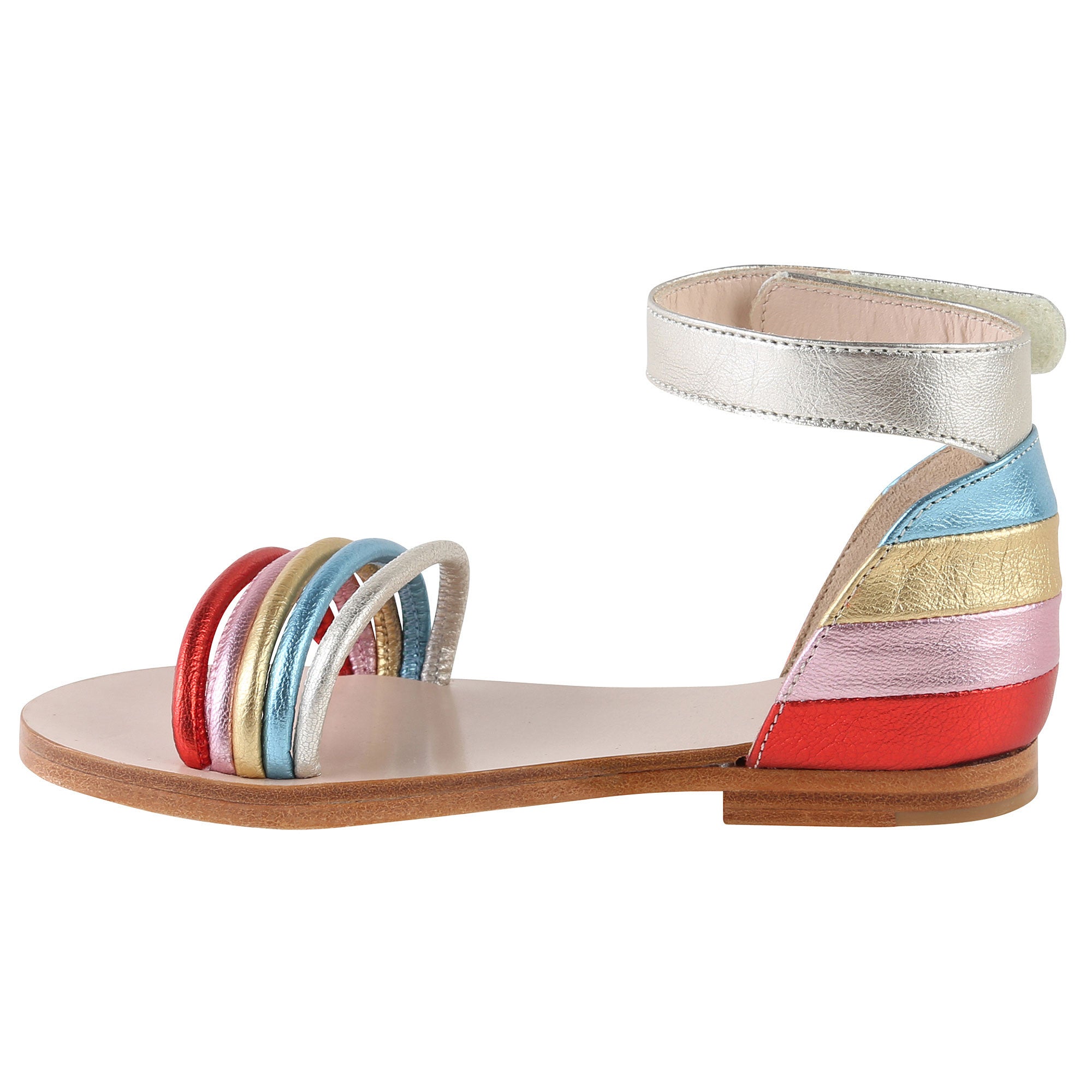 Girls Multicolor Leather Sandals - CÉMAROSE | Children's Fashion Store - 2