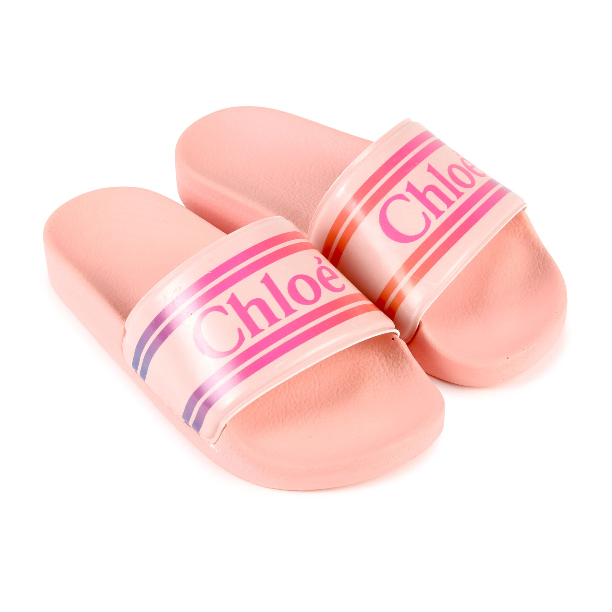 Girls Pink Logo Sandals