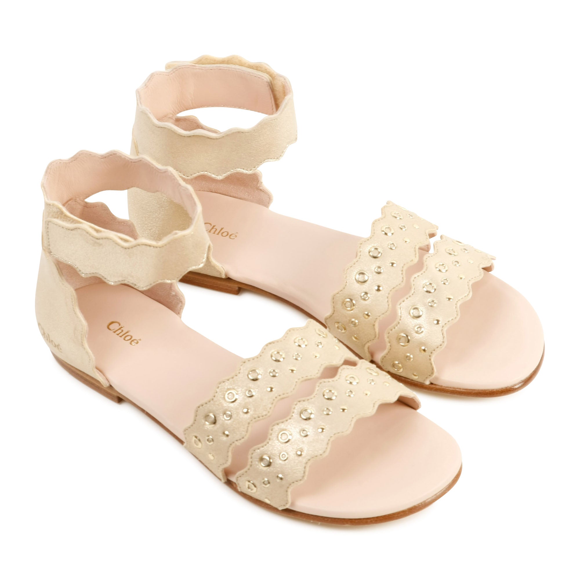 Girls Gold Sandals