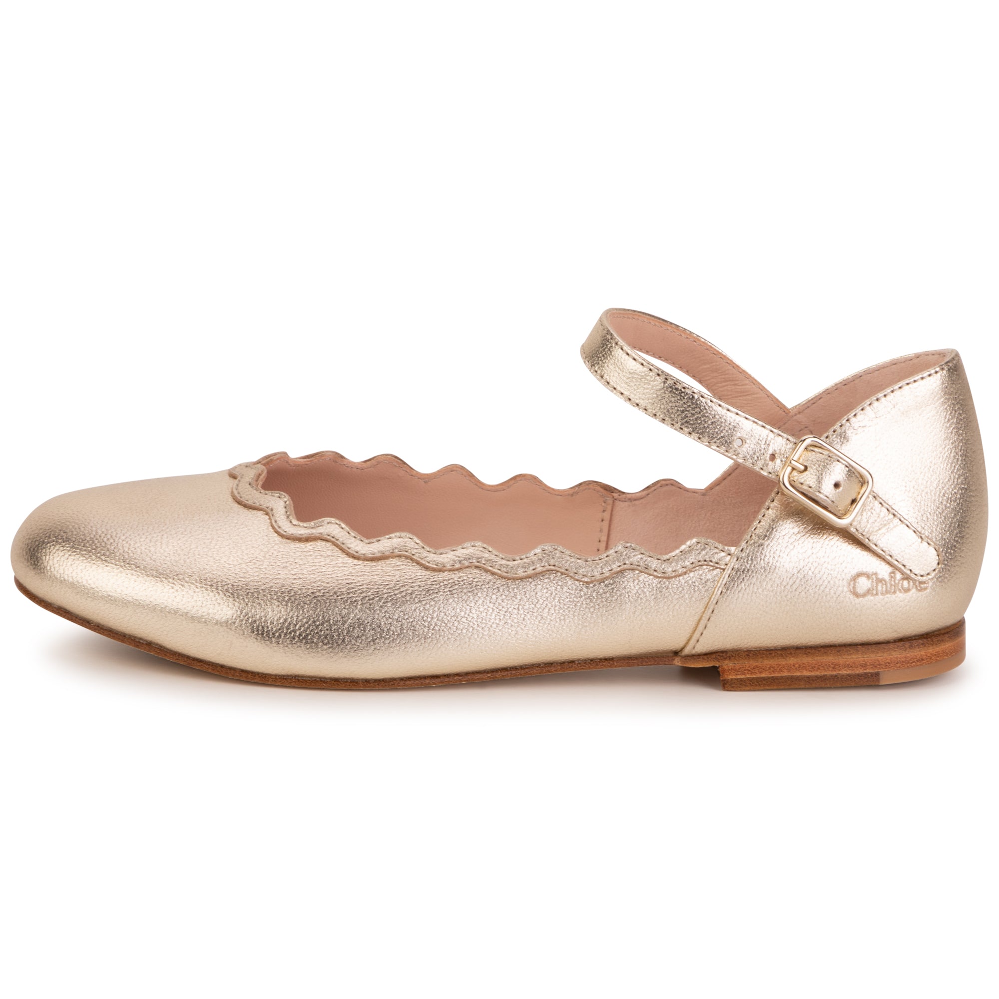 Girls Yellow Buckled Shoes