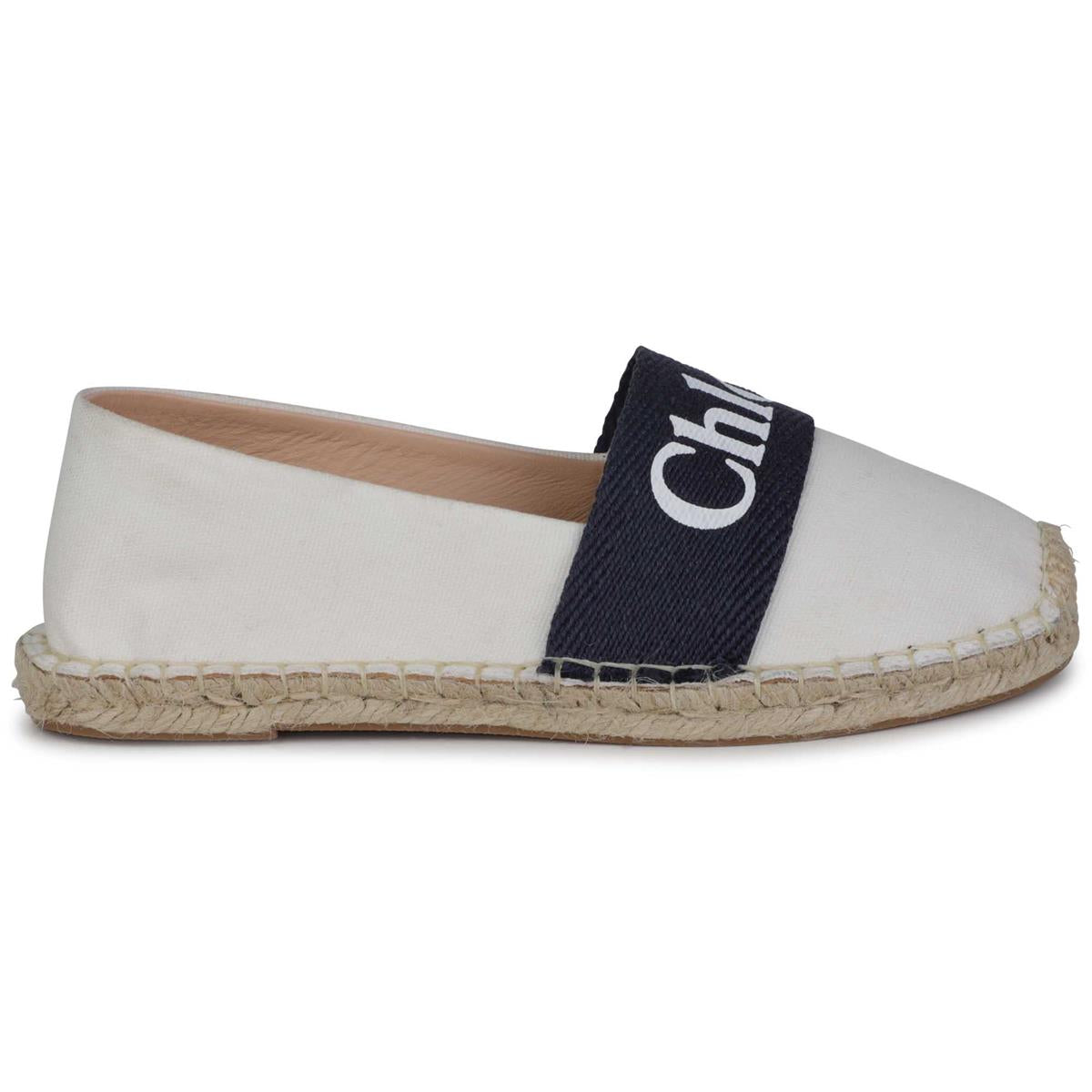 Girls White Logo Flat Shoes