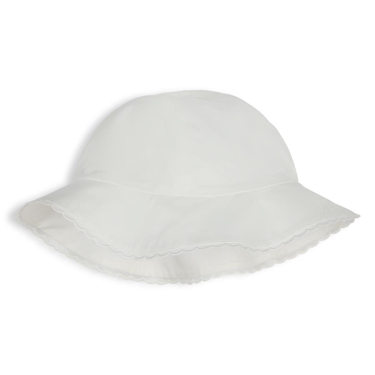 Baby Girls White Bucket Hat