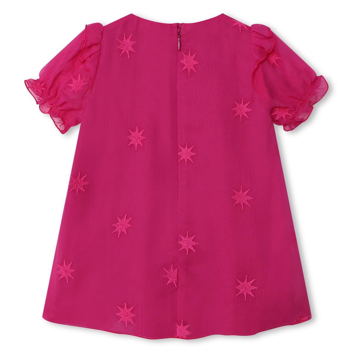 Baby Girls Fuchsia Embroidered Dress