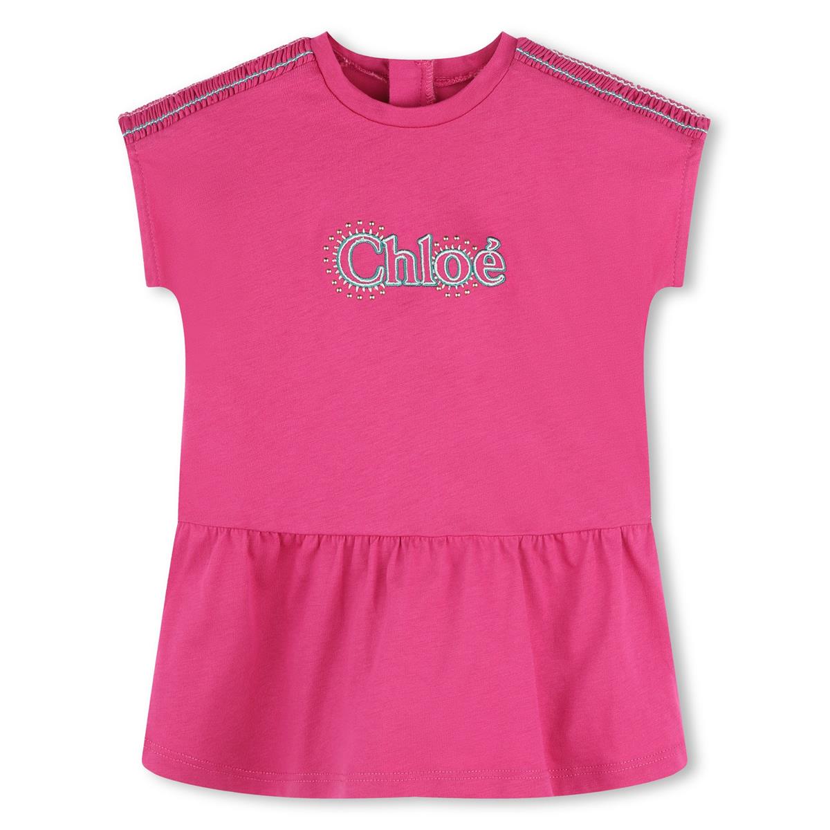 Baby Girls Fuchsia Cotton Dress