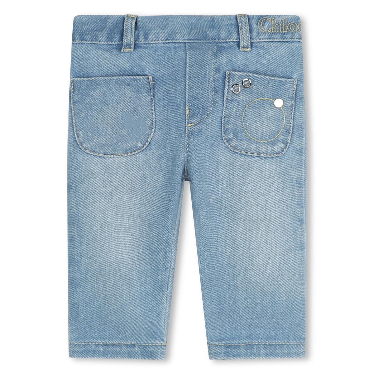 Baby Girls Blue Denim Trousers