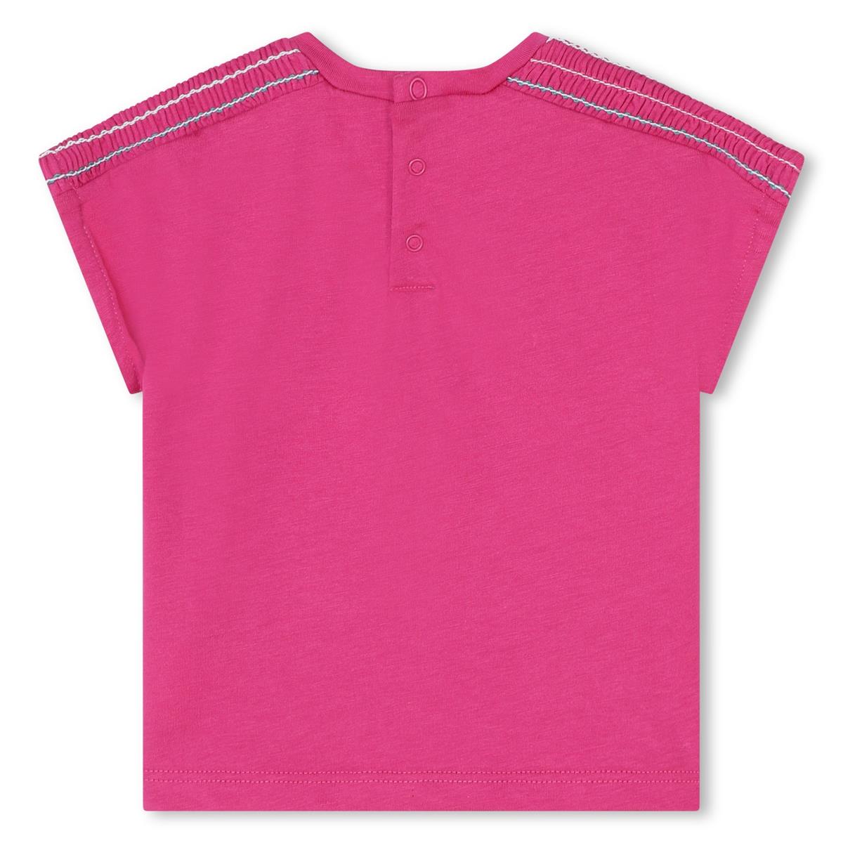 Baby Girls Fuchsia Cotton T-Shirt