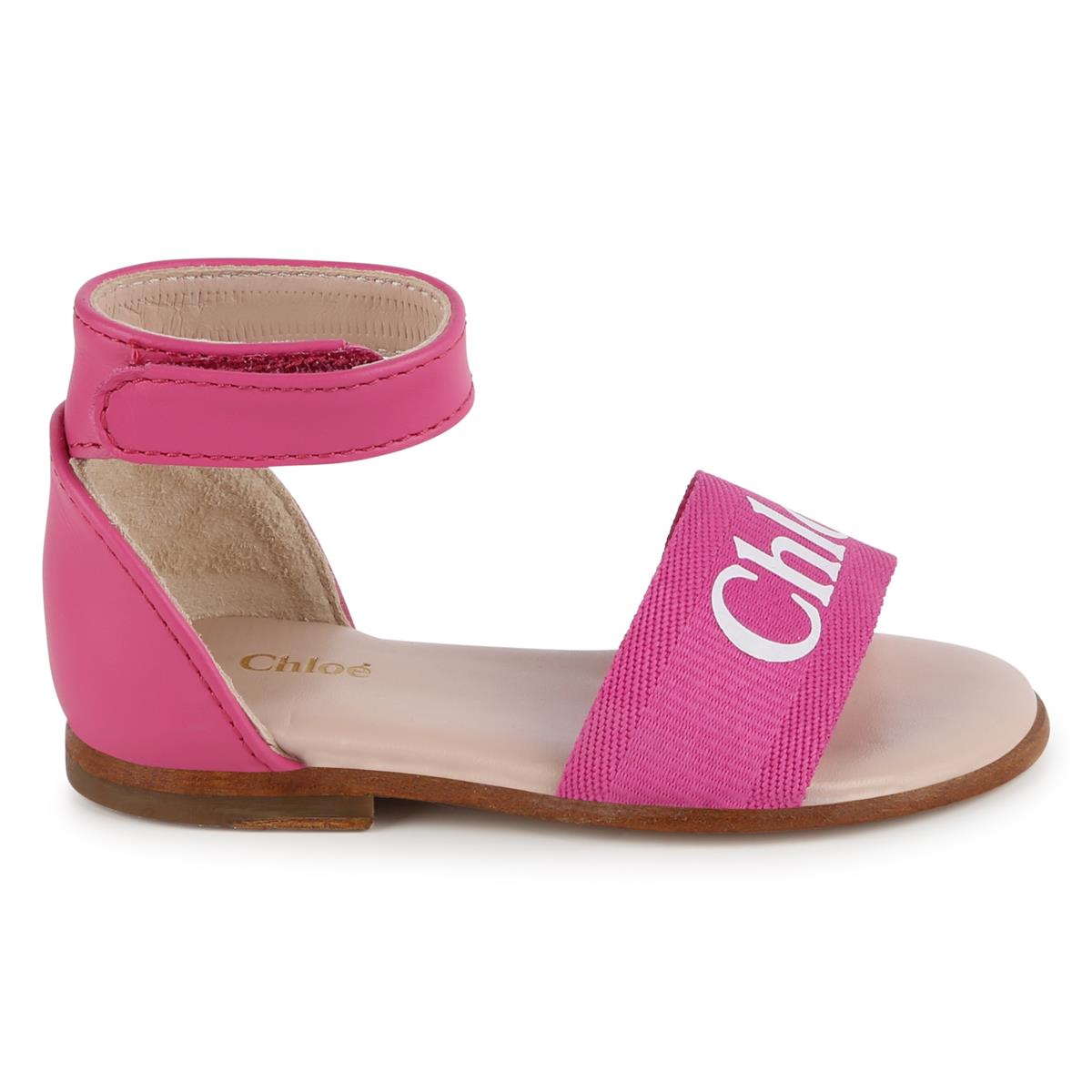Baby Girls Fuchsia Logo Sandals