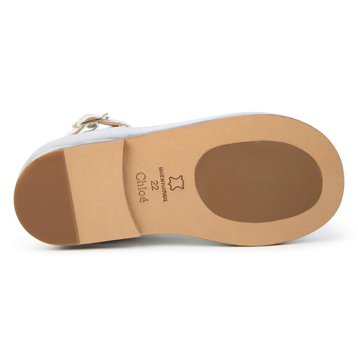 Baby Girls Silver Flat Shoes
