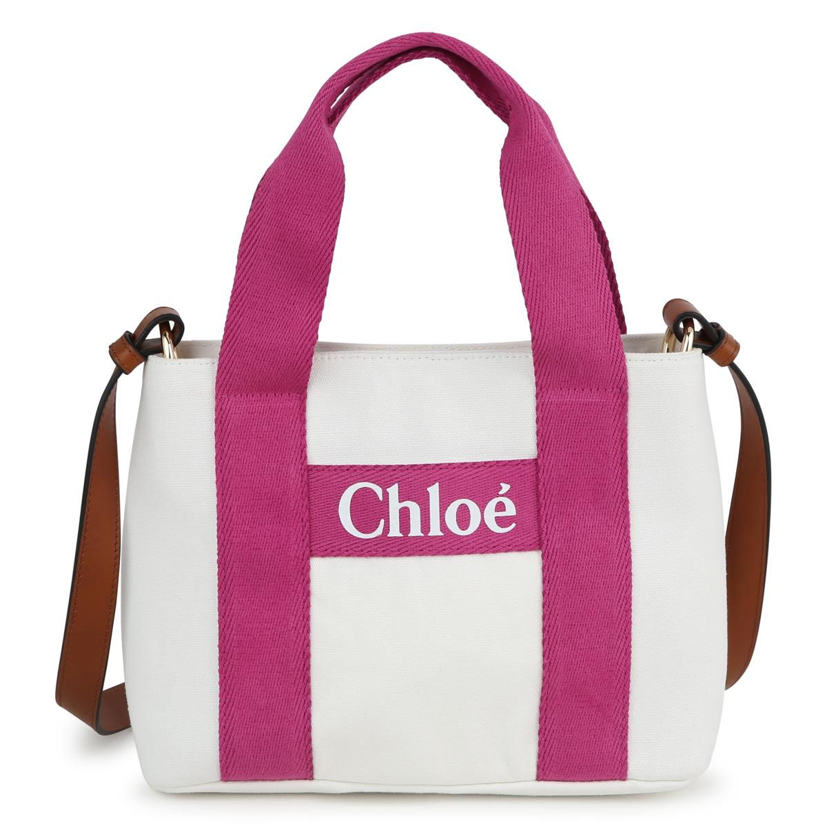 Girls White Logo Handbag(20x25x8cm)