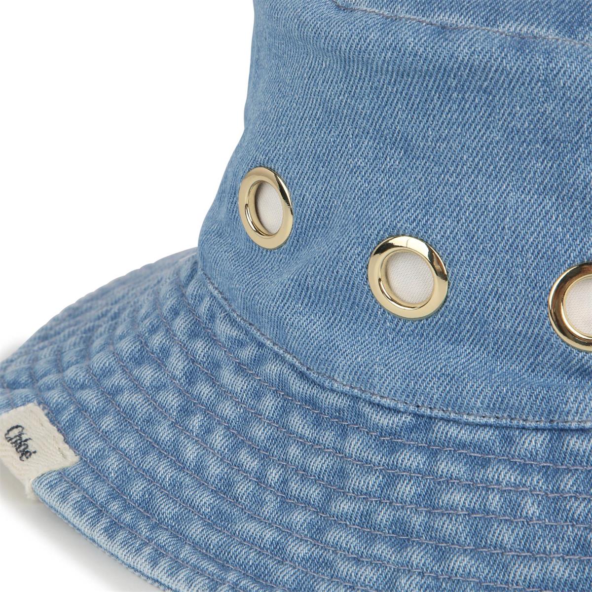 Girls Blue Denim Bucket Hat
