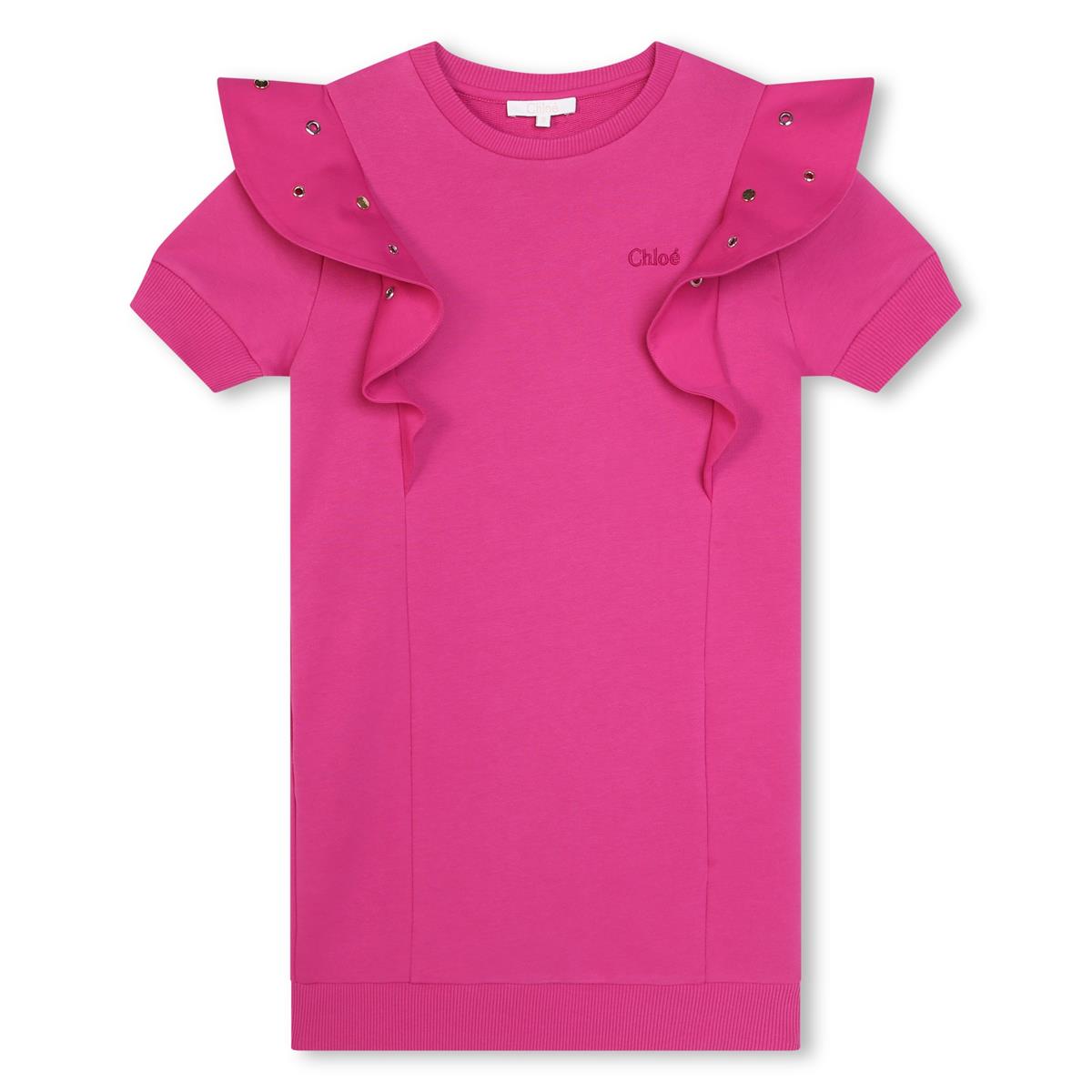 Girls Fuchsia Cotton Dress