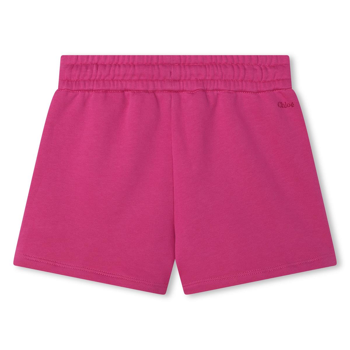 Girls Fuchsia Cotton Shorts