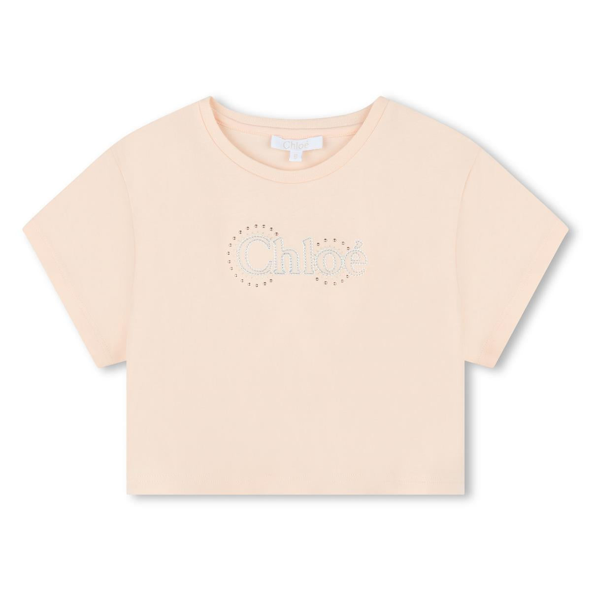 Girls Pink Cotton T-Shirt