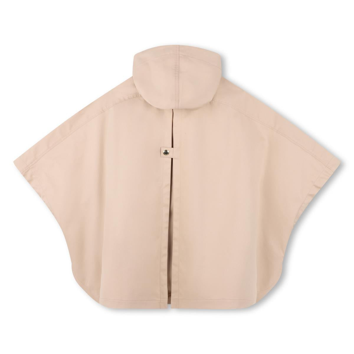 Girls Beige Zip-Up Cape