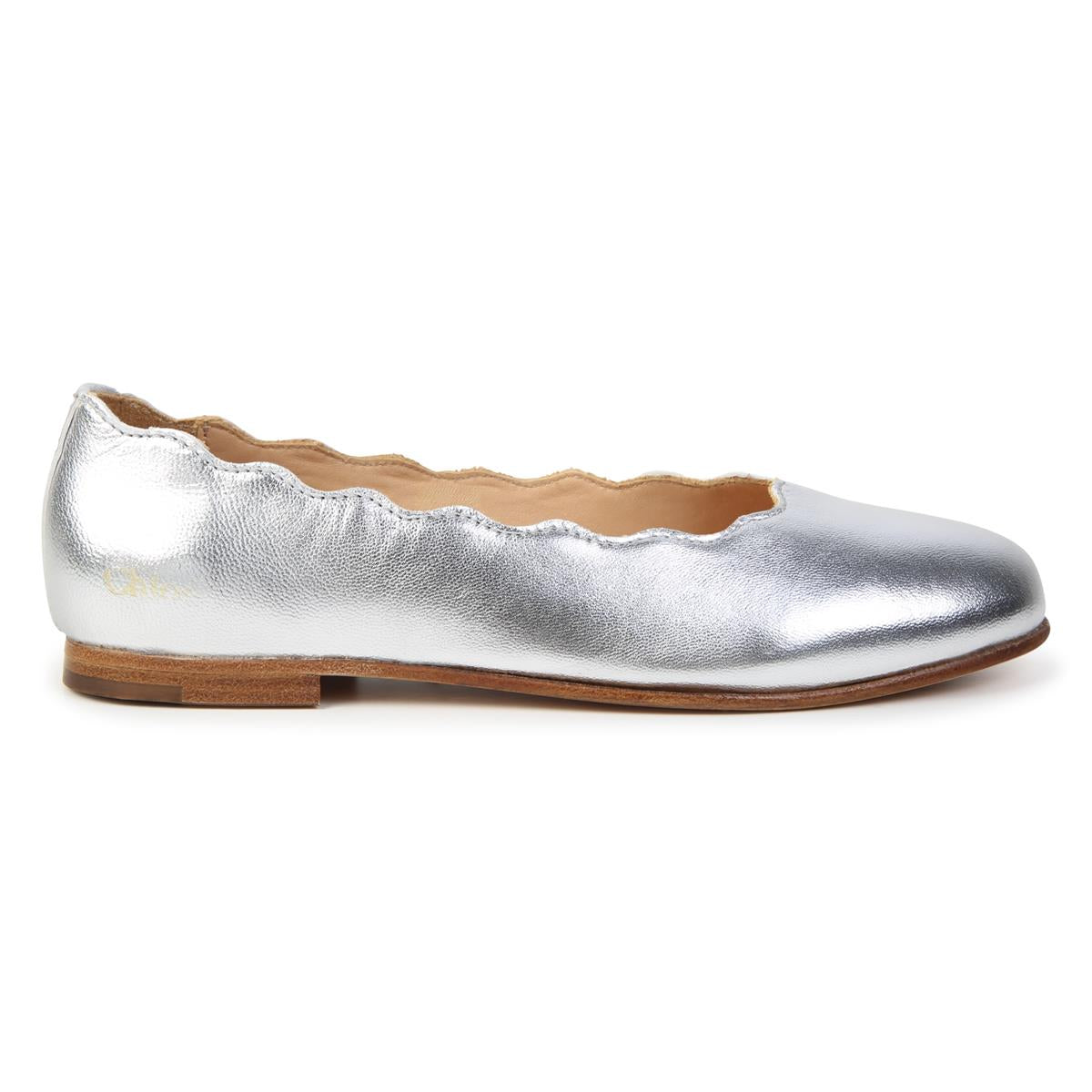 Girls Silver Flat Shoes