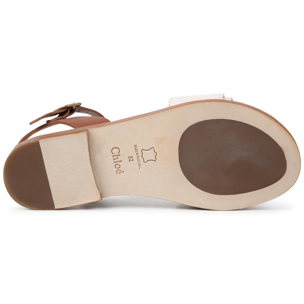 Girls White Logo Sandals