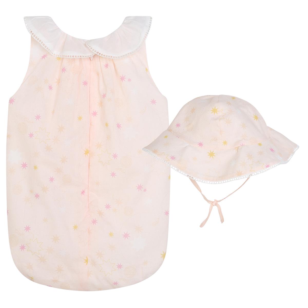 Baby Girls Light Pink Cotton Babysuit Set