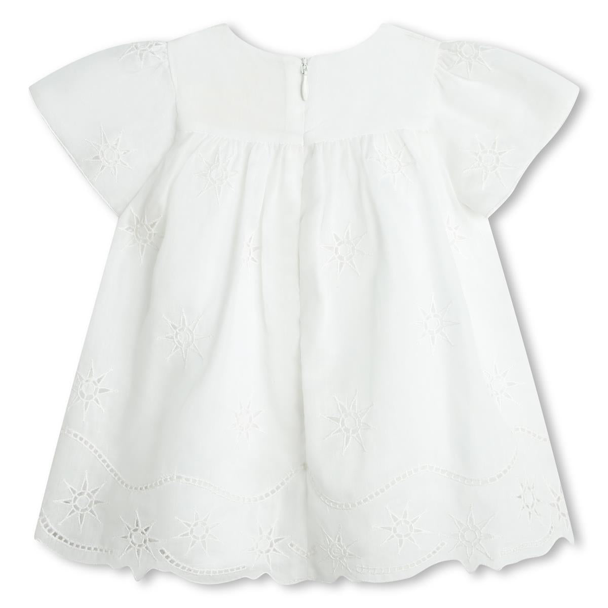 Baby Girls White Cotton Dress Set