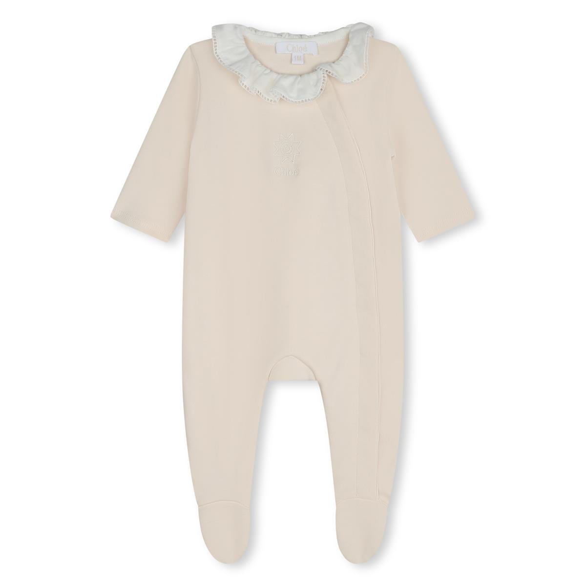 Baby Girls Light Pink Cotton Babysuit Set