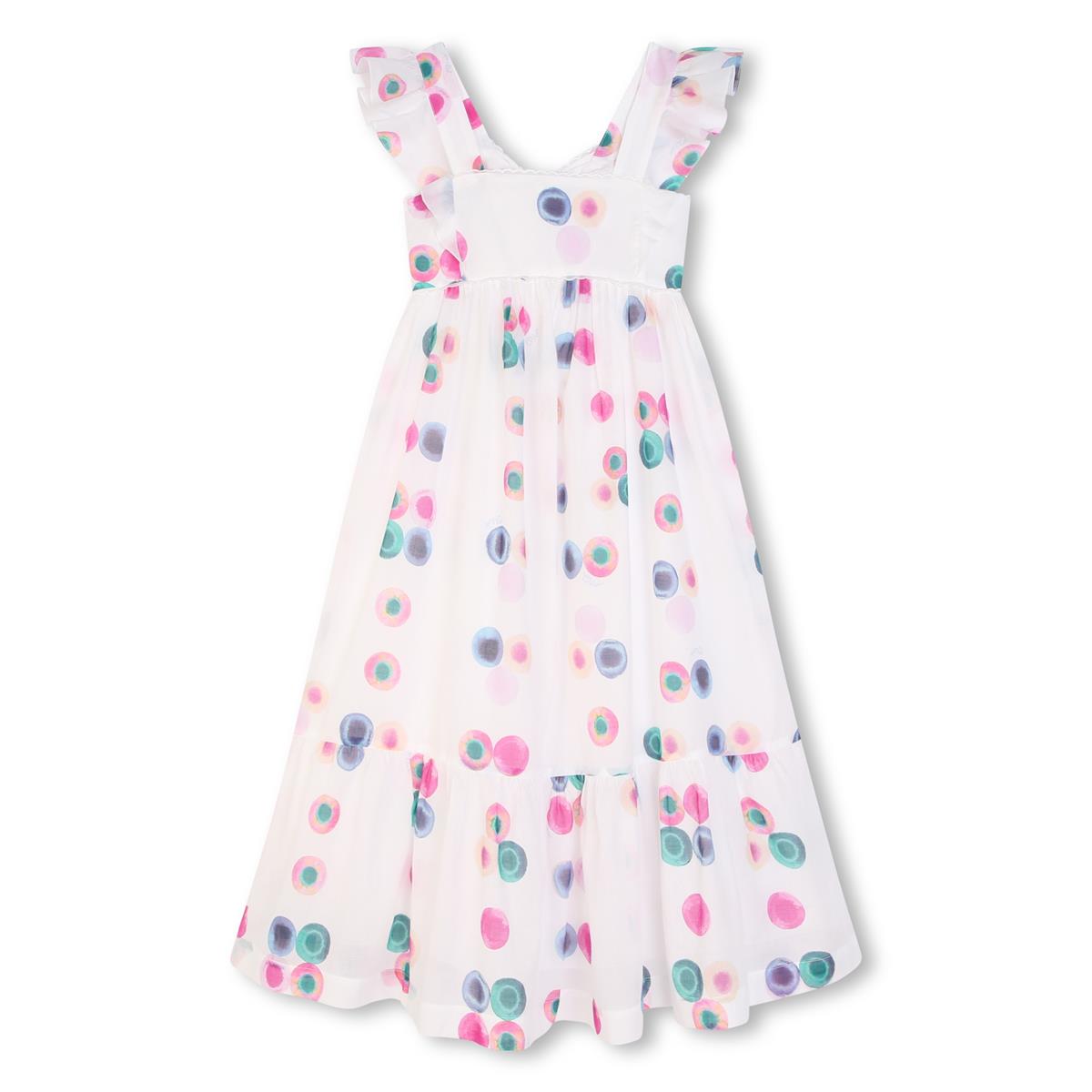 Girls White Cotton Dress