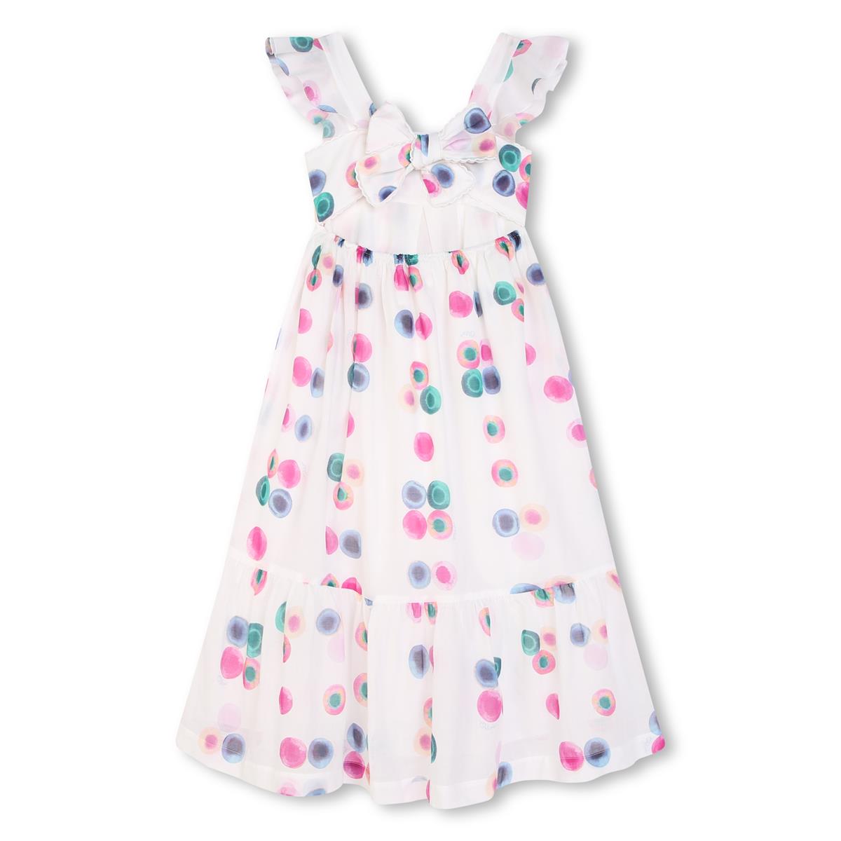 Girls White Cotton Dress