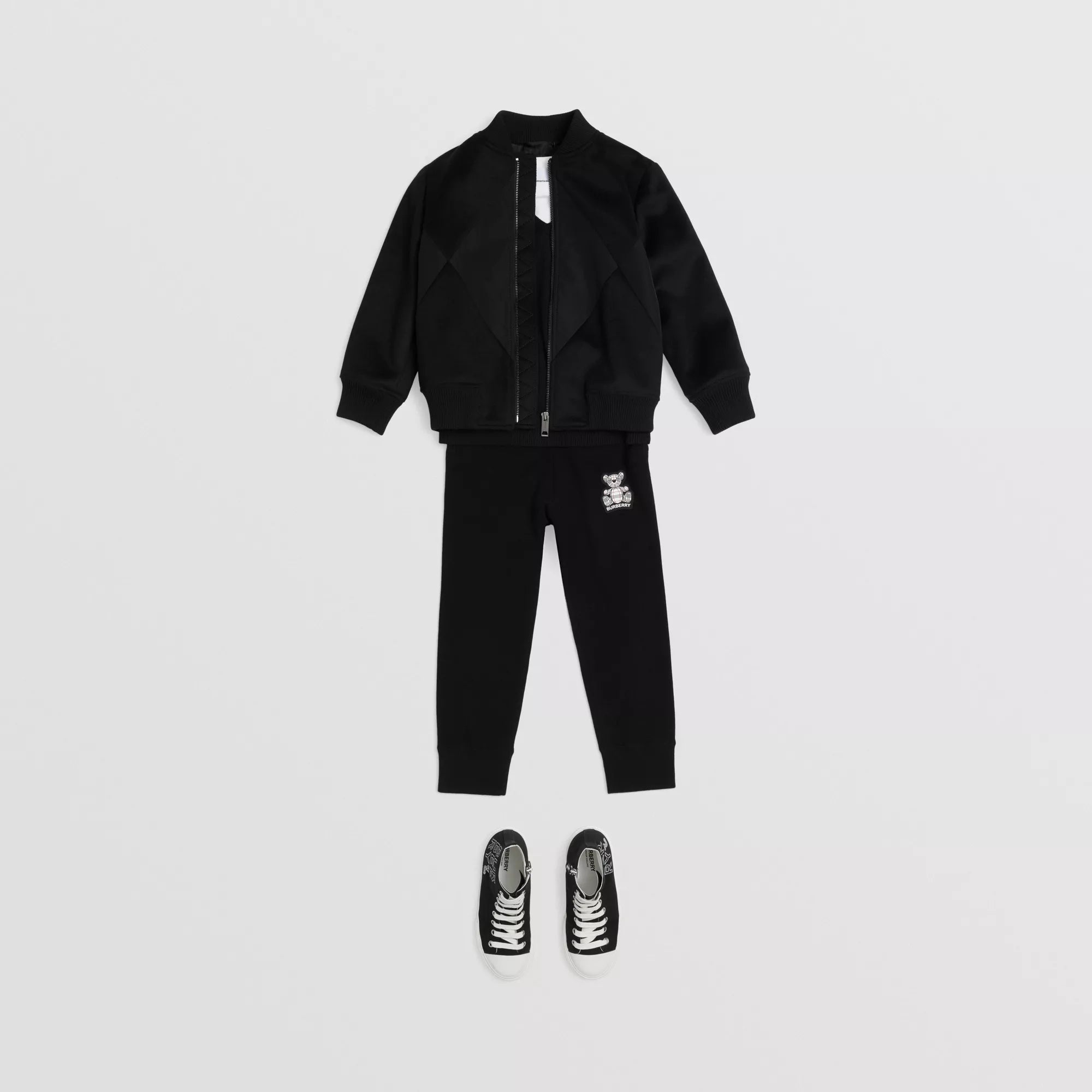 Girls Black Cashmere Knit Trousers