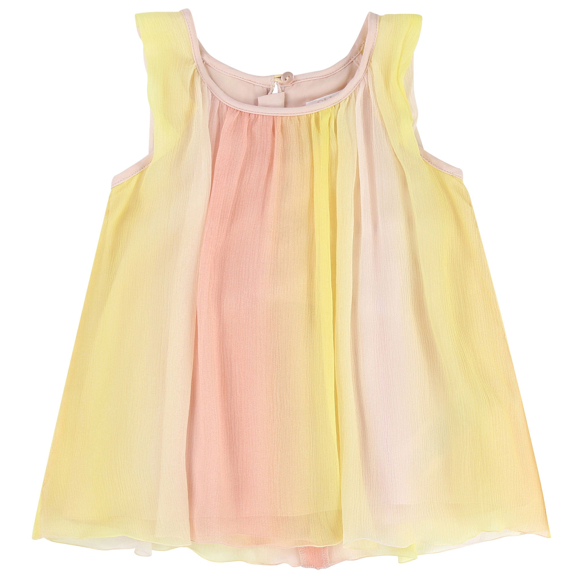 Baby Girls Pink Striped Silk Dress - CÉMAROSE | Children's Fashion Store